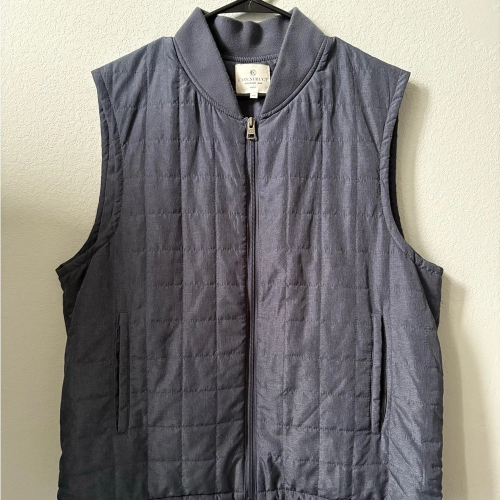 CON.STRUCT Quilted Vest Preppy Outdoors Golf Country Club Career Office Granola