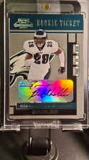 CORRELL BUCKHALTER 2001 PLAYOFF CONTENDERS #116 ROOKIE TICKET AUTO CARD EAGLES