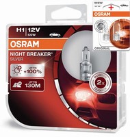 Osram H1 12V 55W Night Breaker Silver +100% 2Stk.+W5W Ol