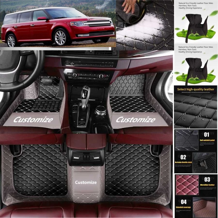 For Ford Flex Car Floor Mats Luxury Waterproof Carpets Liners Interior Auto - Изображение 4 из 4