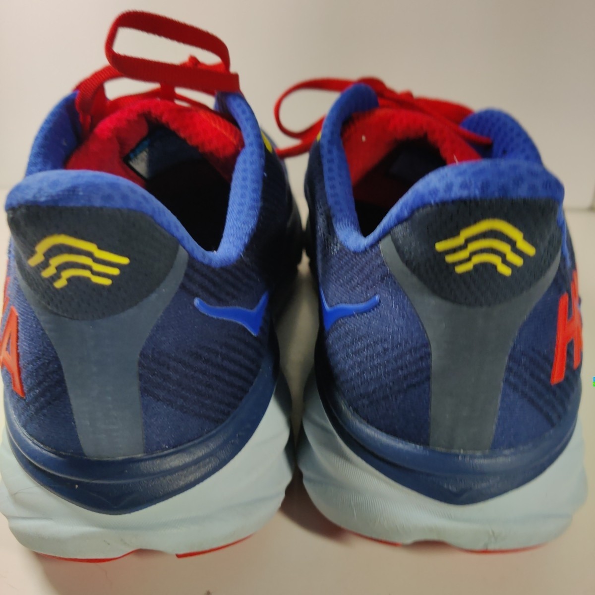 HOKA Clifton 9 Men’s 12 Wide Blue Orange Running Shoes Lightweight Cushion thumbnail 12