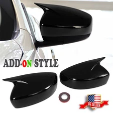 For Infiniti G25 G37 Q40 Q60 2009-2015 Gloss Black Sde Wing Mirror Cover Cap 2PC