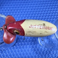 De colección Fred Arbogast Jitterbug, labio de plástico de la Segunda Guerra Mundial, herrajes de alambre