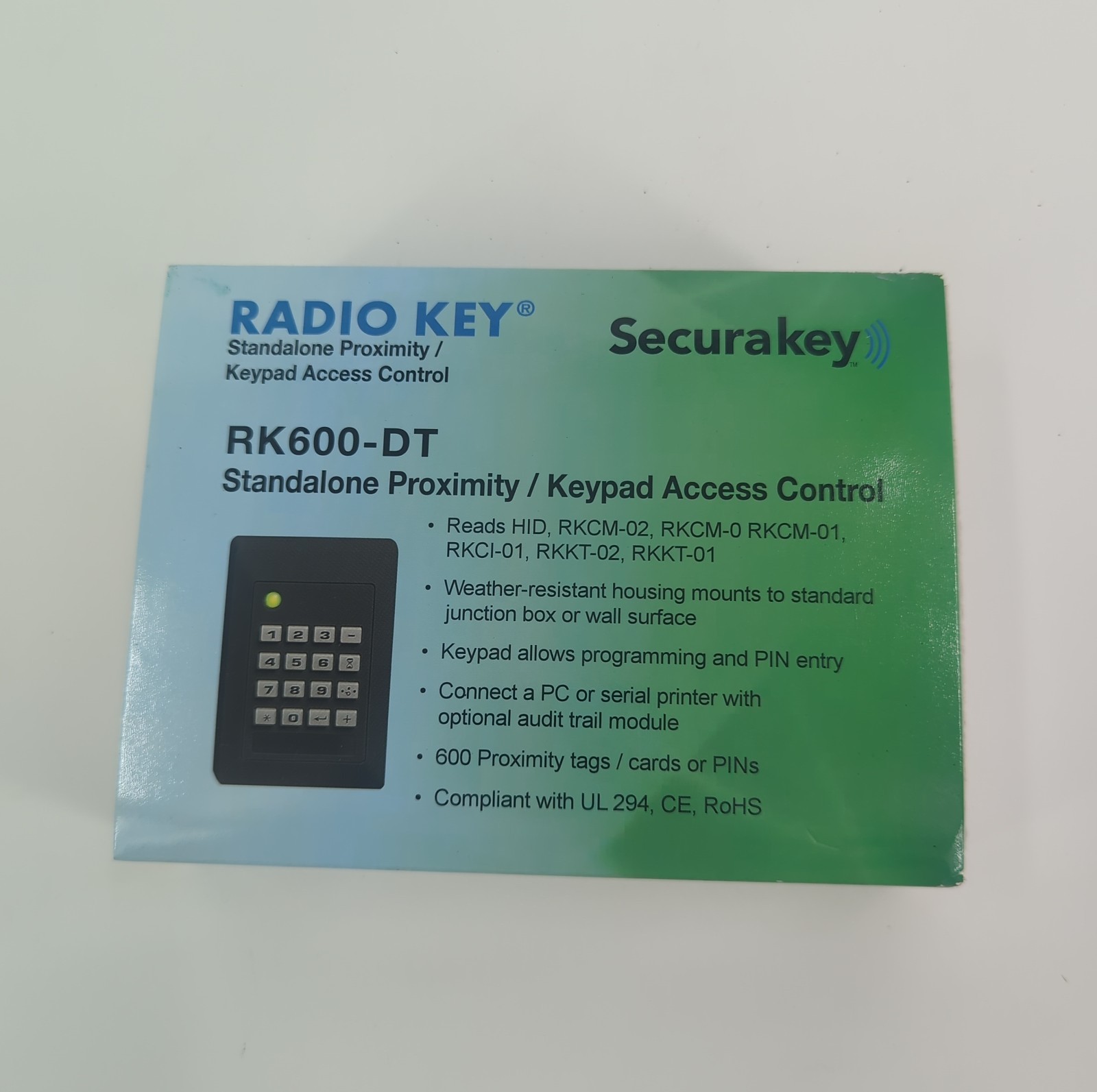 Secura Key RK600-DT Radio Key Standalone Proximity Keypad Access Control