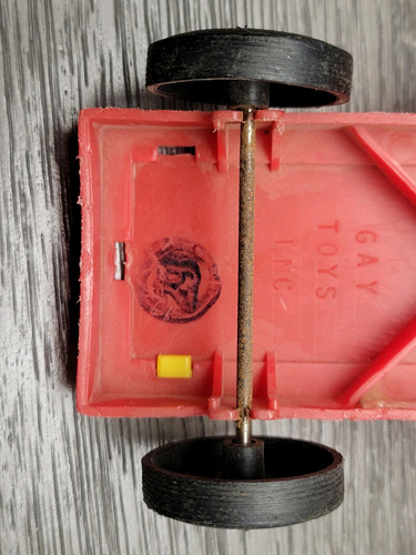 Vintage Gay Toys Stake Truck Red Yellow Plastic Made in USA #1234 - Picture 19 of 24