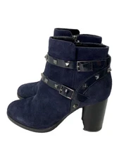 Bruno Premi Short Boots 37 Nvy Corduroy 3211 Studs Used Inm09