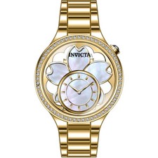 Invicta Women's Watch Wildflower White MOP and Gold Tone Dial Bracelet 46754