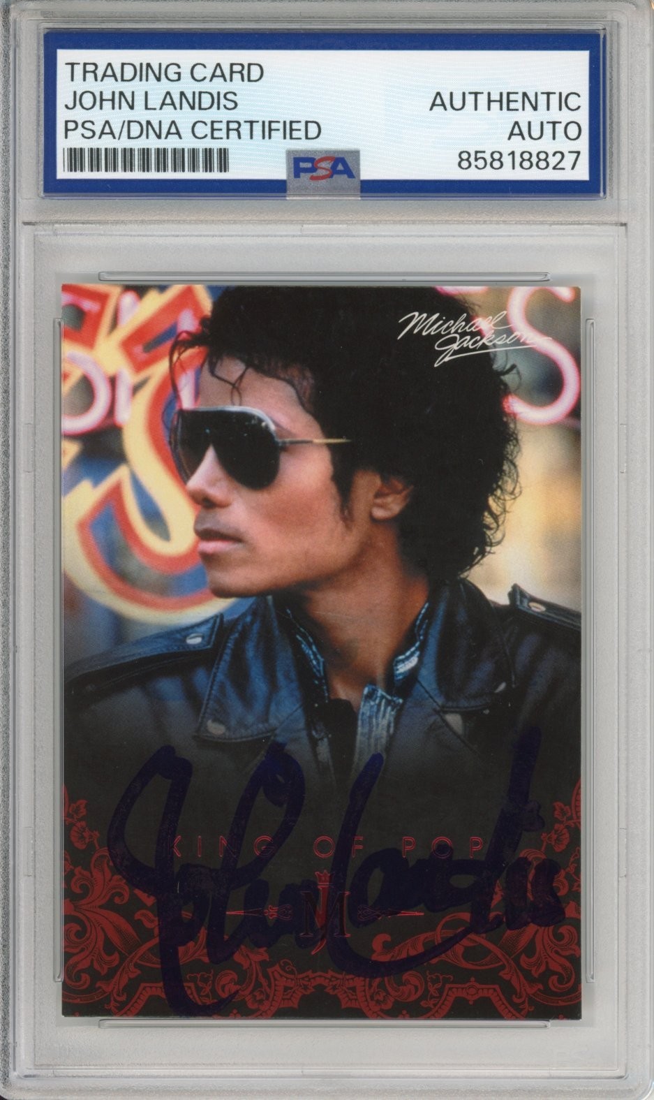 2011 Panini Michael Jackson King of Pop SIGNED John Landis PSA DNA COA AUTOGRAPH