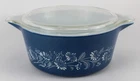PYREX 475-B 2.5 Qt Blue Colonial Mist Casserole Dish w Lid Vintage