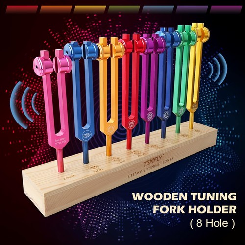 Chakra Tuning Forks Set for Healing, 7 Chakra+1 Soul Purpose Weighted Tuning... - Picture 4 of 7