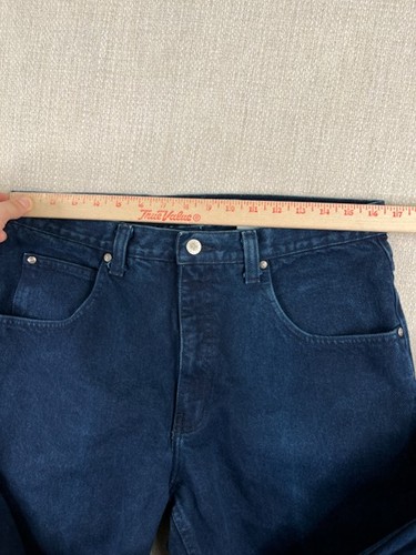 Anchor Blue Loose Baggy Jeans Mens 33" x 31" Grunge Y2K Vintage Blue Skater Rave - Picture 13 of 19