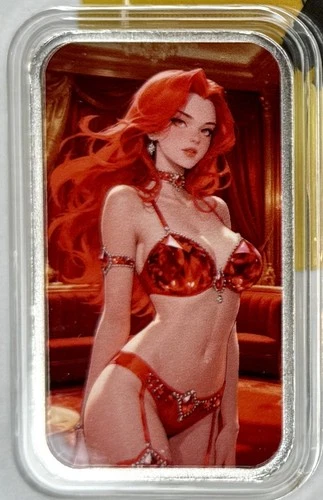 Redheaded Ruby Ready Bullion Baddies .999 Silver Bar Series 9