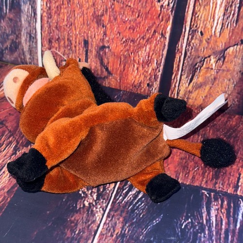 Disney Lion King Pumbaa Plush Stuffed Animal Bean Bag Toy Vintage 90s READ - Picture 4 of 10