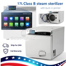 Dental Autoclave Class B steam sterilizer 17L built-in printer Pulsation vacuum