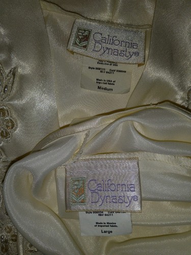 Vintage California Dynasty White Satin Sequins Bridal Nightgown Peignoir Set M/L - Picture 13 of 14