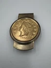 1854 KELLOGG & CO. REPLICA Liberty Double Eagle USA Coin Money Clip
