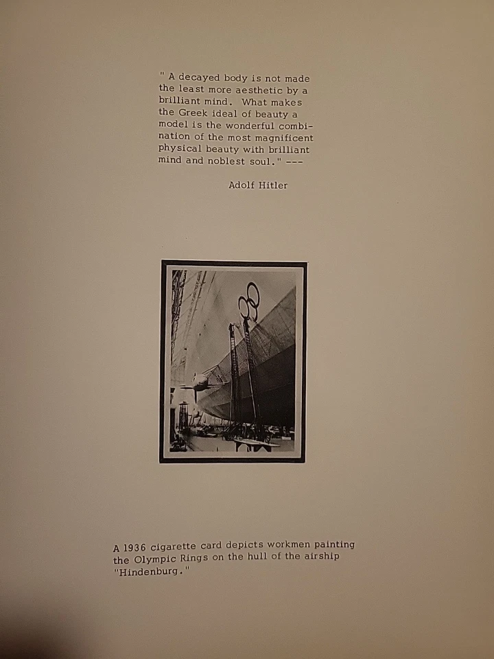 The 1936 Olympic Games A Philatelic History Nazi Germany Illus 1st Ed. WW II Foto 3 de 4