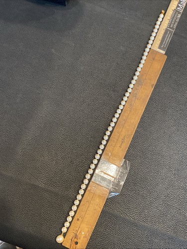 Vtg MAJORICA SPANISH STYLE FAUX SIMULATED PEARL NECKLACE Knotted 8mm 18.5” SPAIN - Picture 20 of 24