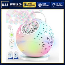 Bubble Machine 30,000 Bubbles Per Minute with 7-Color LED Lights