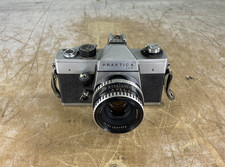 PRAKTICA LLC 35MM SLR CAMERA W/ CARL ZEISS JENA DDR PANCOLAR 1.8 50MM - PARTS 