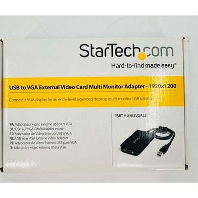 StarTech.com USB to VGA Multi Monitor External Video Card Adapter USB2VGAE2