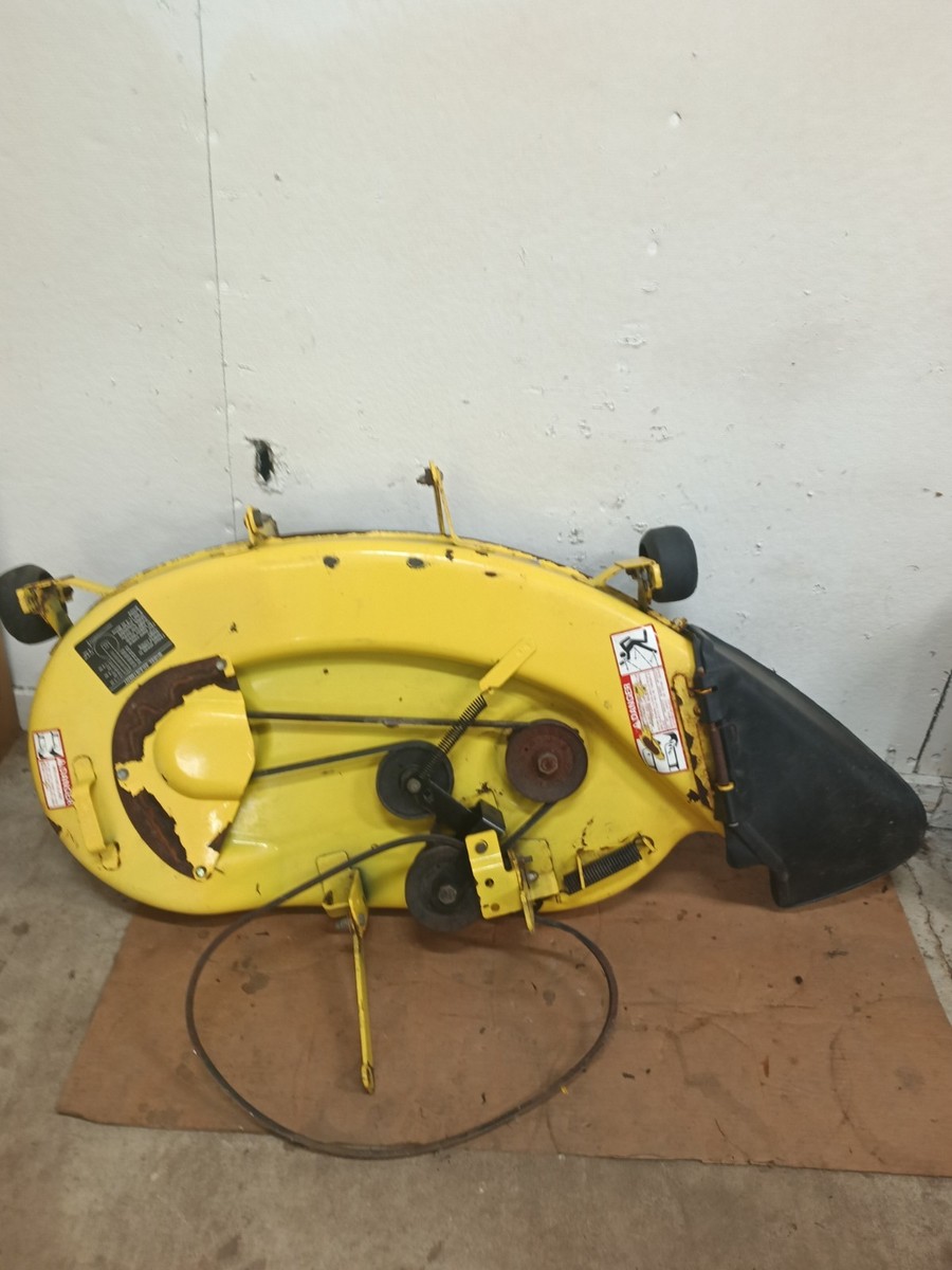 OEM John Deere STX38 Yellow Mower Deck with Blades And Chute | eBay