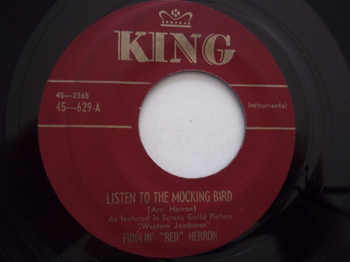 FIDDLIN RED HERRON Listen To The Mocking Bird (Western Jamboree 45 RPM 7" Record - Bild 4 von 7