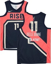 Elena Delle Donne Mystic Signed Navy Rebel Edition Jersey w/WNBA Top 25 Insc