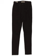 LEVI'S Womens 721 High Waist Skinny Jeans W28 L30 Black Cotton KL10
