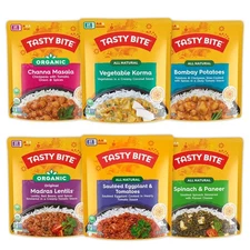 Tasty Bite Variety, Pack of 6, Bombay Potatoes, Kashmir Spinach, Punjab... 