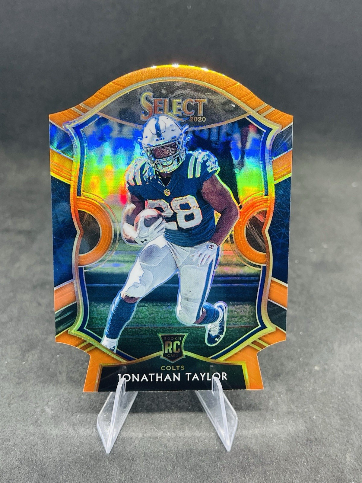 2020 Select Jonathan Taylor RC Orange Prizm Die Cut Concourse #53 Colts Rookie