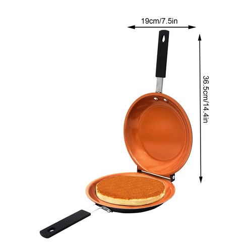 VA Folding Frying Pan Multifunctional Double Sided Pan Skillet Non Stick Frying - Bild 4 von 7