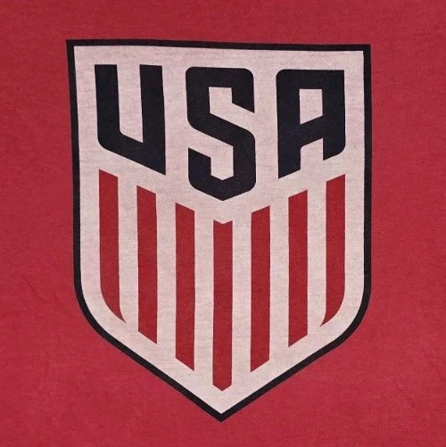 Camiseta Logotipo Seleção Nacional de Futebol Masculina dos EUA Marca 47 Gráfico Vermelho Adulto Tamanho G - Imagem 4 de 4