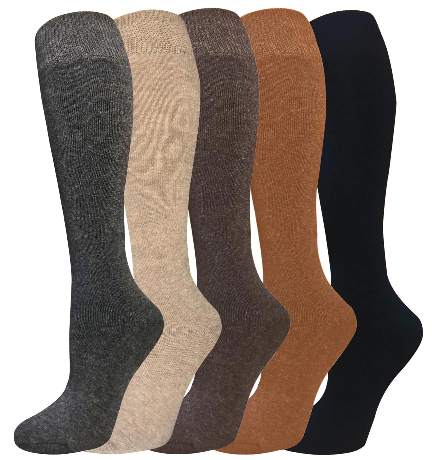 HayFeel Warm Knee High Socks for Women-Thermal Cotton One Size, Assorted 02