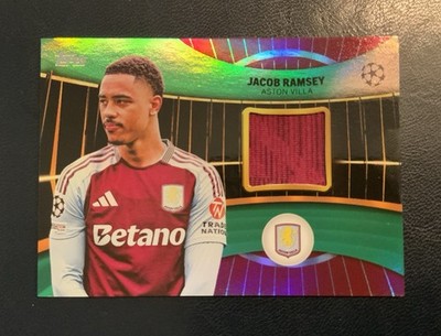 Jacob Ramsey Superstars Relic Card  /99 Topps UEFA Club Competitions