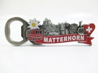 Matterhorn FlaschenöFfner Magnet Metall Souvenir Schweiz Switzerland Edelweiss