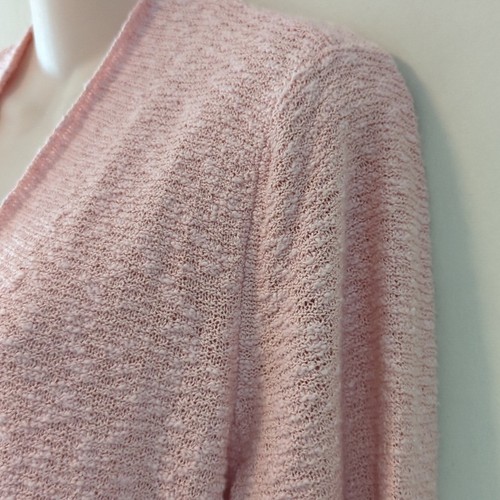 Neu mit Etikett J. Jill rosa Makaro strukturierte Knopfleiste Strickjacke L - Bild 9 von 16