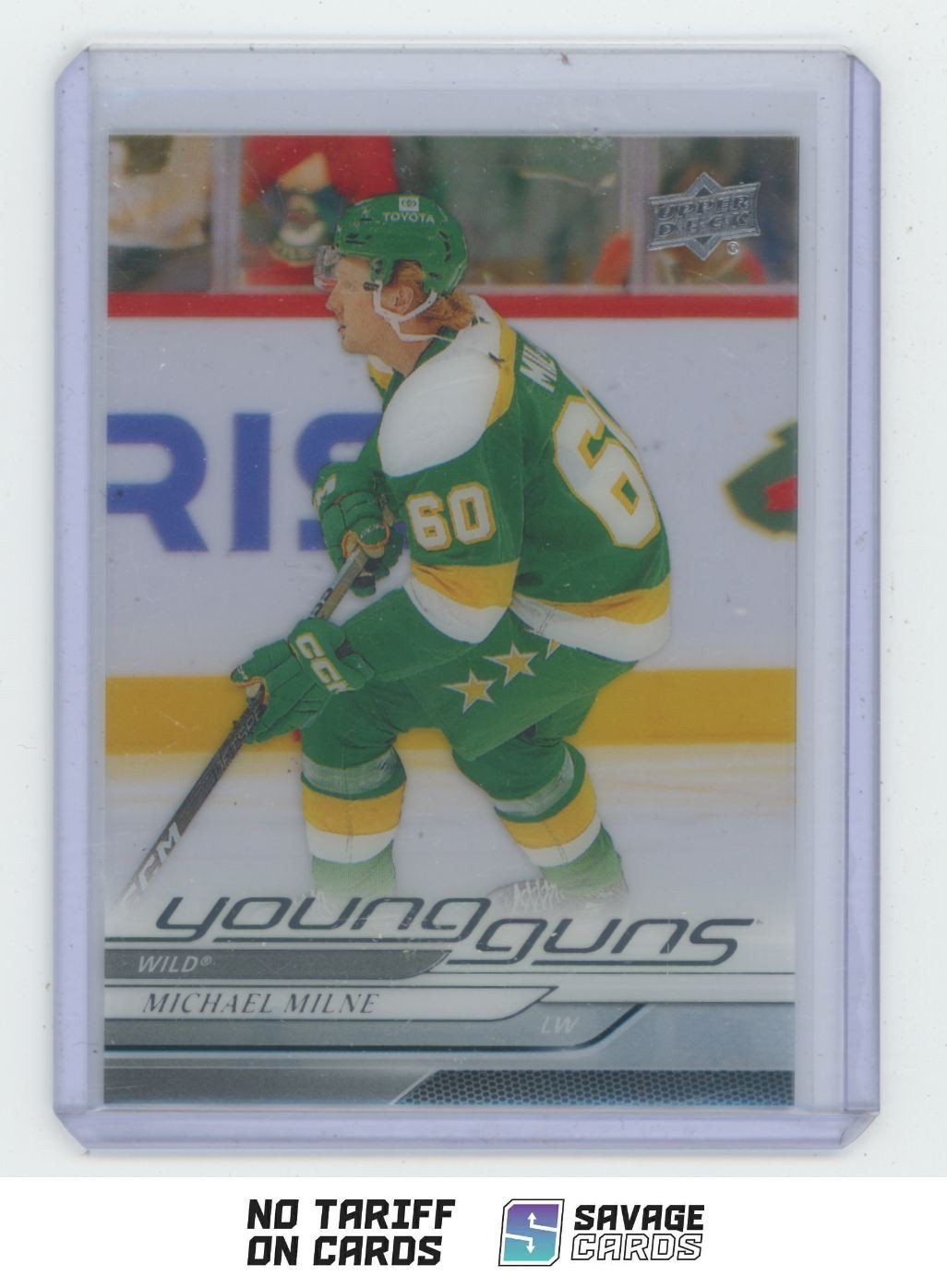 2024-25 Upper Deck Young Guns Clear Cut Michael Milne #727 Minnesota Wild