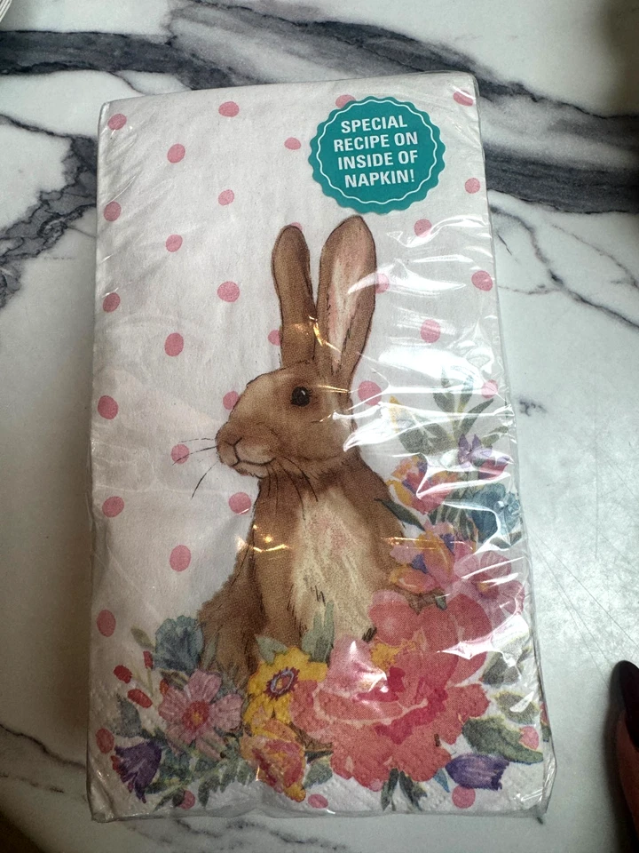 7 Conejito de Pascua Mujer Pionera Flor Primavera Floral atemporal ETC. Lote de placas de papel Foto 4 de 4