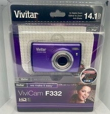 Vivitar Vivicam F332 Purple Digital Camera 4x Zoom 14.1 MP NEW