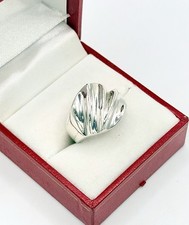 Vintage Mexico Sterling Silver / 925 Chunky Modernist Design Ring Size 6.75