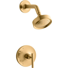 Kohler K-TS14422-4-2MB Purist Brushed Brass 2.5 GPM Rite-Temp Shower Trim Lever
