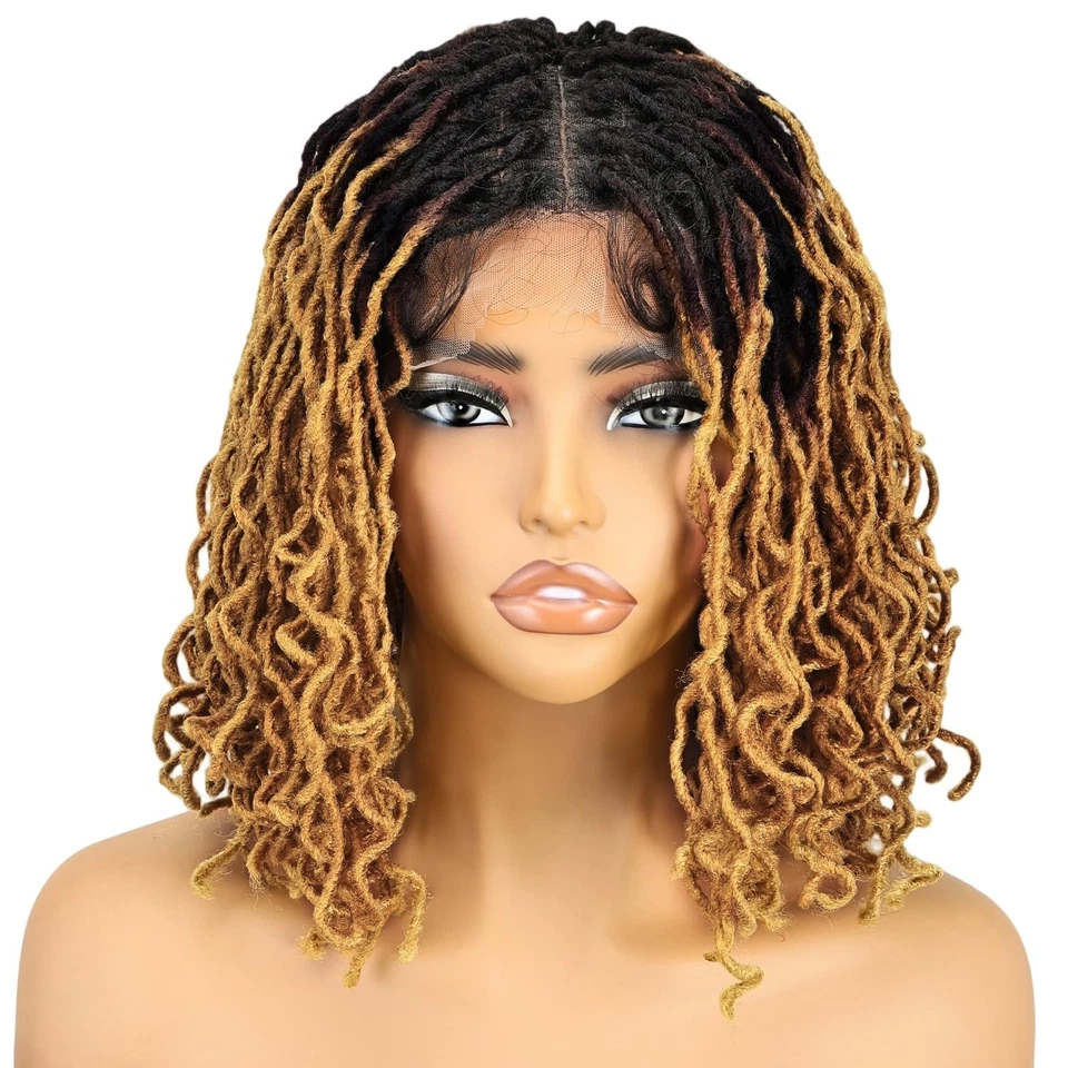 Peluca rasta frontal de encaje rizado de alta calidad Foto 3 de 4