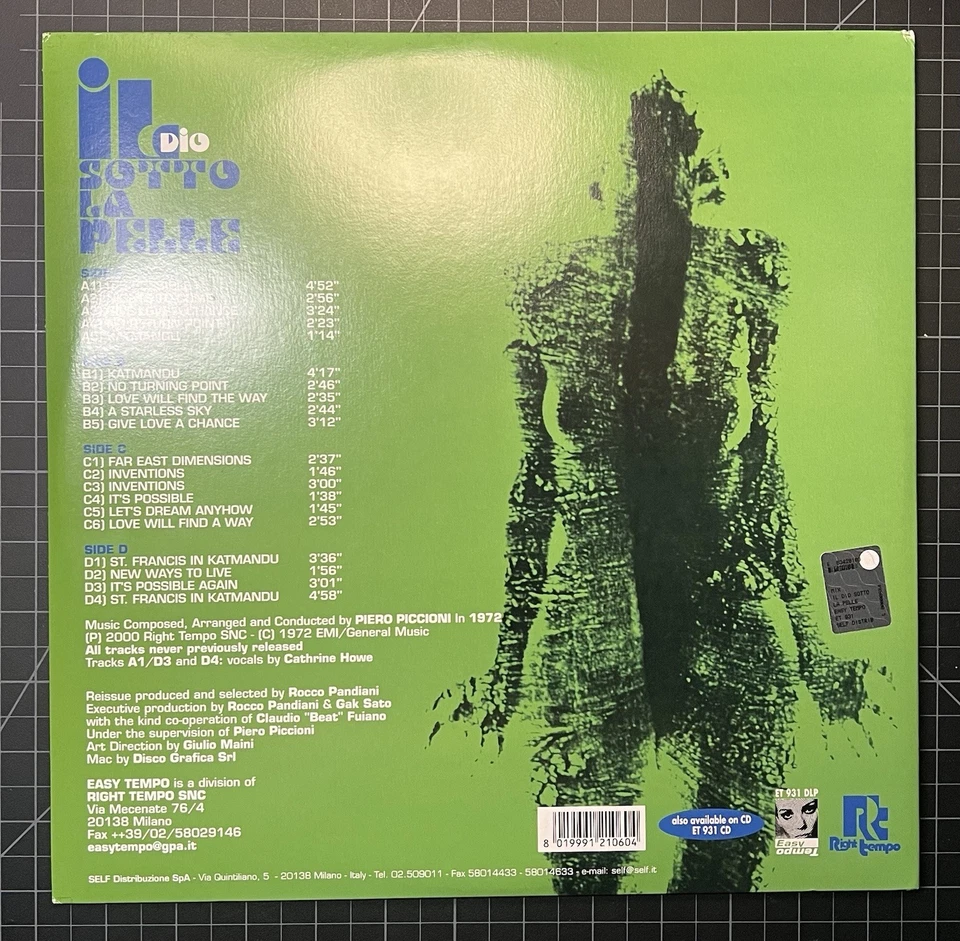 Piero Piccioni Il Dio Sotto La Pelle Vinyl LP - Extremely Rare Italian Vinyl Foto 2 de 2