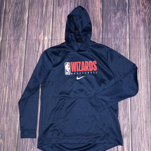 Nike Washington Wizards Hoodie Mens Extra Large Blue Dri-Fit Authentic NBA