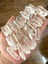 30 pcs Lemurian Fine Clear Quartz Crystal Points Rough Specimen Gems