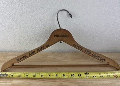 Pullman RR Railroad Train Memorabilia Wooden Coat Garment Clothes Hanger