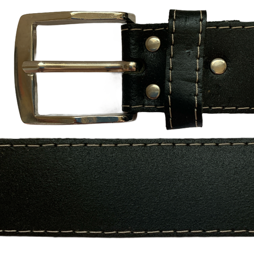 Vintage Leather Belt Mens Brown Size 