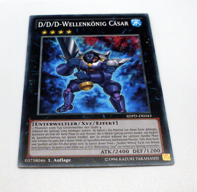 Yu-Gi-Oh Karte - D/D/D-Wellenkönig Cäsar - Unterweltler / XYZ schwarz Yugioh Neu
