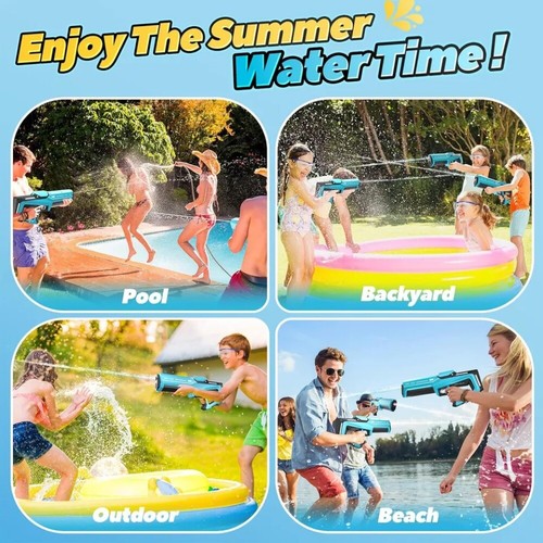 Electric Water Guns 32Ft Range Squirt Powerful Automatic Water Blaster Toy Kids - Picture 8 of 9